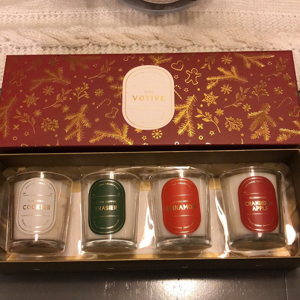 At Home Seasonal Collection 4 Pack Mini Votive Set